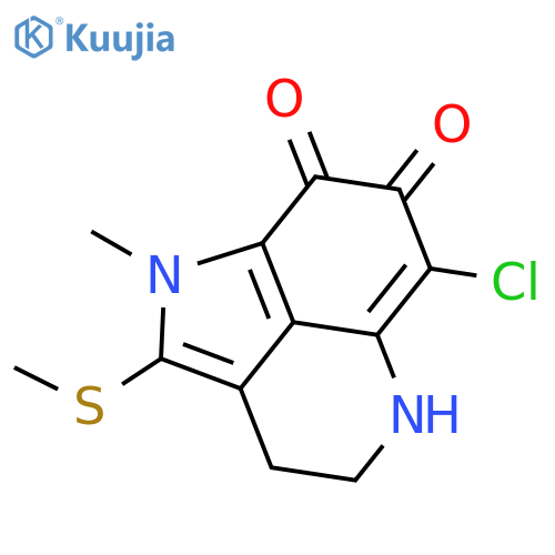 Pyrrolo[4,3,2-de]quinoline-7,8-dione,6-chloro-1,3,4,5-tetrahydro-1-methyl-2-(methylthio)- structure
