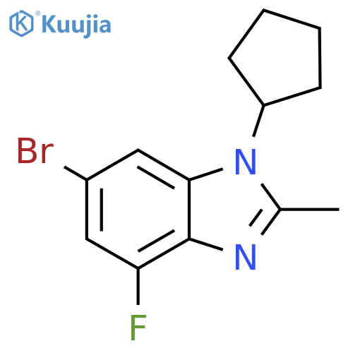 6-bromo-1-cyclopentyl-4-fluoro-2-methyl-1H-benzo[d]imidazole structure