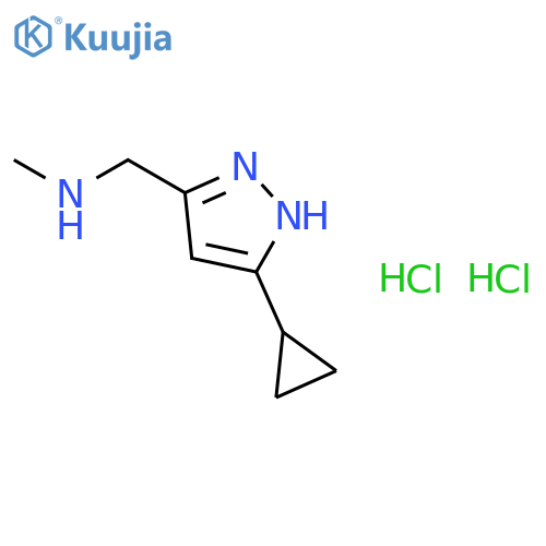 [(5-Cyclopropyl-1H-pyrazol-3-yl)methyl]-methylamine dihydrochloride structure
