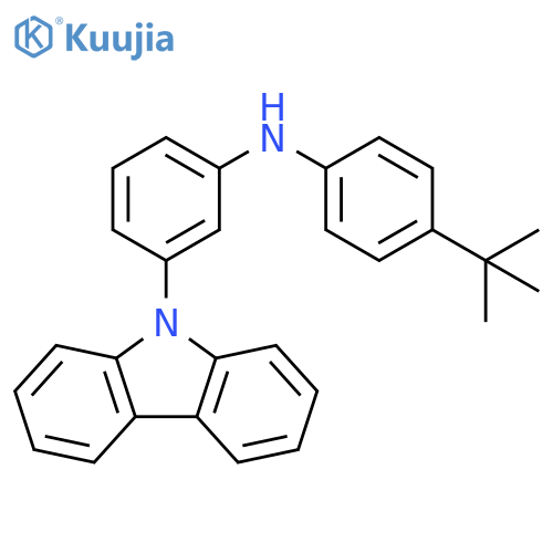 N-(4-tert-butylphenyl)-3-(9H-carbazol-9-yl)aniline structure