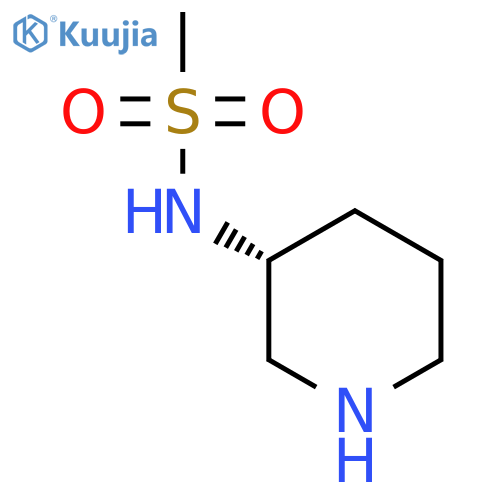 N-[(3R)-piperidin-3-yl]methanesulfonamide structure