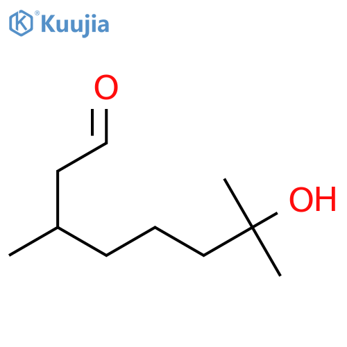 7-Hydroxy-3,7-dimethyloctanal; (±)-form structure
