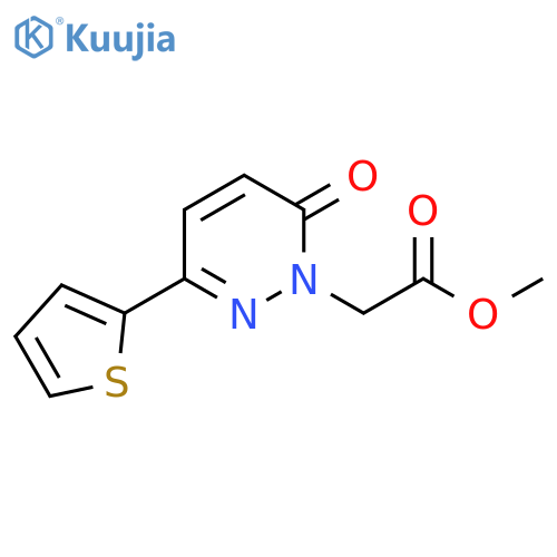 methyl 2-[6-oxo-3-(thiophen-2-yl)-1,6-dihydropyridazin-1-yl]acetate structure