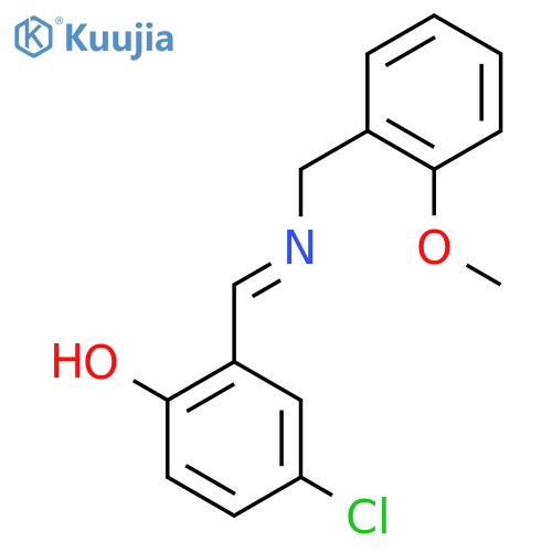 Phenol, 4-chloro-2-[[[(2-methoxyphenyl)methyl]imino]methyl]- structure