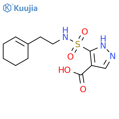 5-{2-(cyclohex-1-en-1-yl)ethylsulfamoyl}-1H-pyrazole-4-carboxylic acid structure