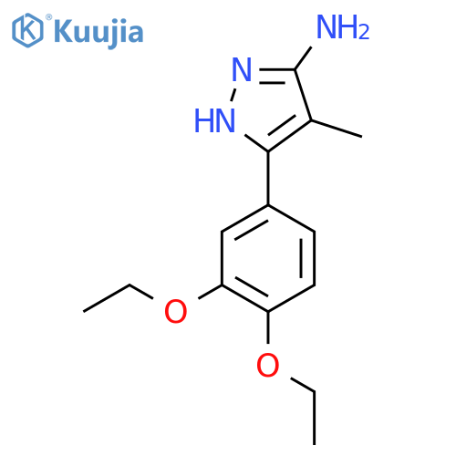 3-(3,4-Diethoxyphenyl)-4-methyl-1H-pyrazol-5-amine structure