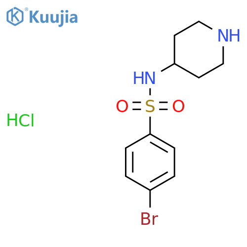 4-Bromo-N-(piperidin-4-yl)benzenesulfonamide hydrochloride structure