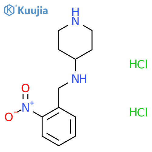 N-(2-Nitrobenzyl)piperidine-4-amine dihydrochloride structure