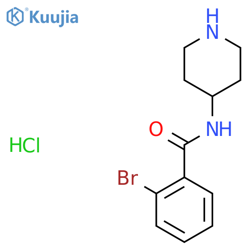 2-Bromo-N-(piperidine-4-yl)benzamido hydrochloride structure