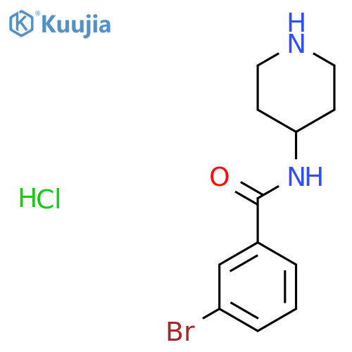 3-Bromo-N-(piperidine-4-yl)benzamido hydrochloride structure