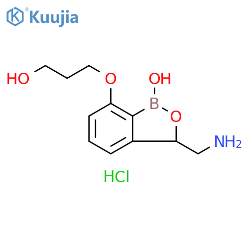 3-(aMinoMethyl)-7-(3-hydroxypropoxy)benzo[c][1,2]oxaborol-1(3H)-ol hydrochloride structure