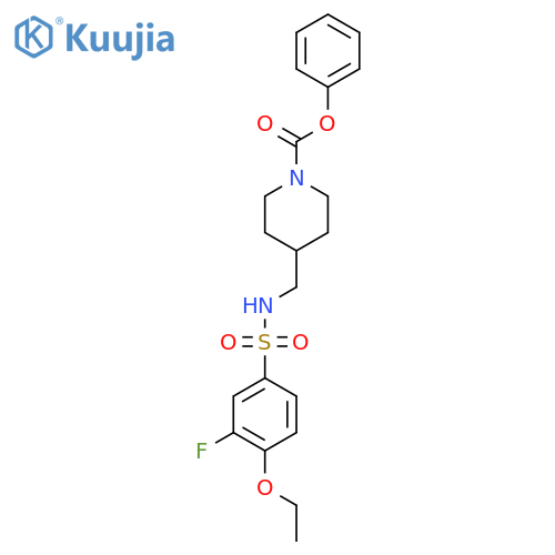 phenyl 4-(4-ethoxy-3-fluorobenzenesulfonamido)methylpiperidine-1-carboxylate structure