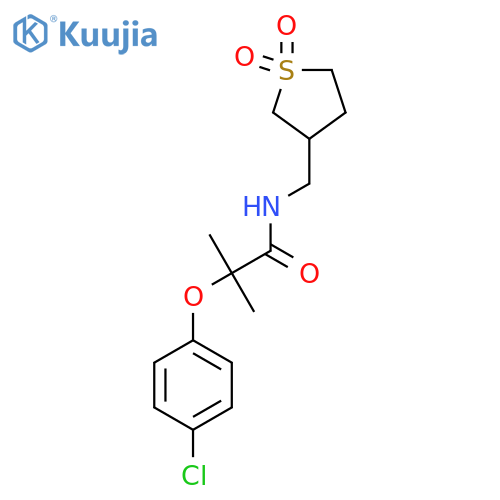 2-(4-chlorophenoxy)-N-(1,1-dioxo-1lambda6-thiolan-3-yl)methyl-2-methylpropanamide structure