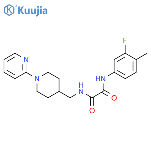 N'-(3-fluoro-4-methylphenyl)-N-{[1-(pyridin-2-yl)piperidin-4-yl]methyl}ethanediamide structure