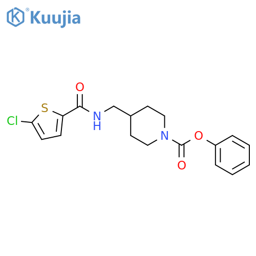 phenyl 4-{(5-chlorothiophen-2-yl)formamidomethyl}piperidine-1-carboxylate structure