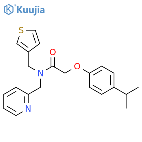 2-4-(propan-2-yl)phenoxy-N-(pyridin-2-yl)methyl-N-(thiophen-3-yl)methylacetamide structure