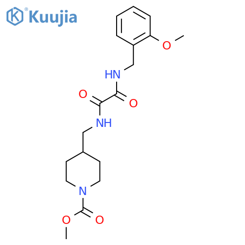 methyl 4-({(2-methoxyphenyl)methylcarbamoyl}formamido)methylpiperidine-1-carboxylate structure