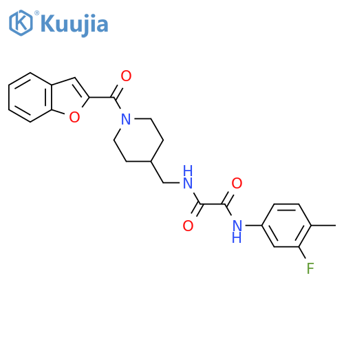 N-{1-(1-benzofuran-2-carbonyl)piperidin-4-ylmethyl}-N'-(3-fluoro-4-methylphenyl)ethanediamide structure