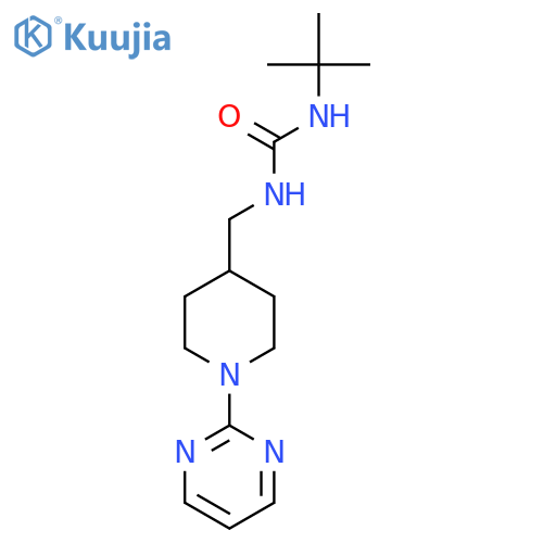 3-tert-butyl-1-{1-(pyrimidin-2-yl)piperidin-4-ylmethyl}urea structure