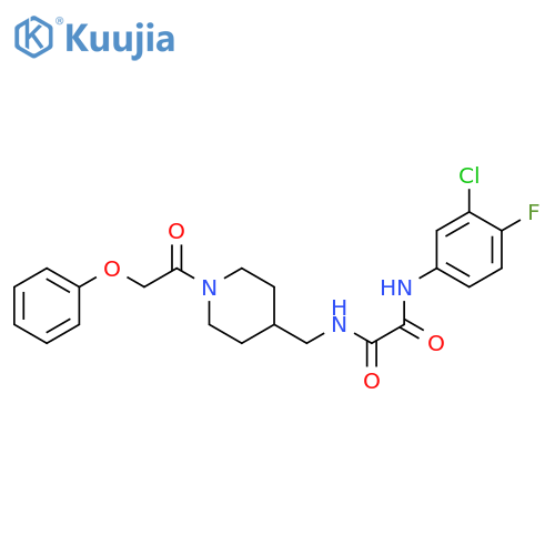 N'-(3-chloro-4-fluorophenyl)-N-{1-(2-phenoxyacetyl)piperidin-4-ylmethyl}ethanediamide structure
