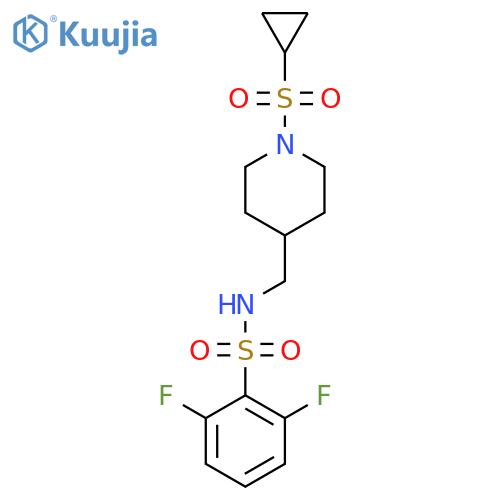 N-{1-(cyclopropanesulfonyl)piperidin-4-ylmethyl}-2,6-difluorobenzene-1-sulfonamide structure