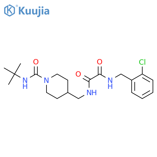 N-{1-(tert-butylcarbamoyl)piperidin-4-ylmethyl}-N'-(2-chlorophenyl)methylethanediamide structure