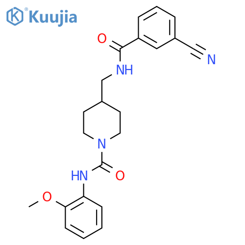 4-{(3-cyanophenyl)formamidomethyl}-N-(2-methoxyphenyl)piperidine-1-carboxamide structure