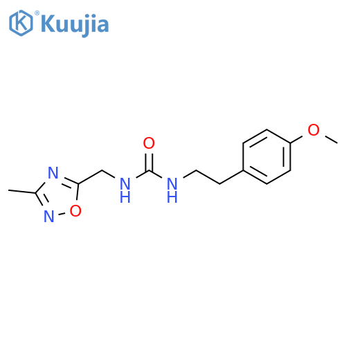 1-[2-(4-methoxyphenyl)ethyl]-3-[(3-methyl-1,2,4-oxadiazol-5-yl)methyl]urea structure