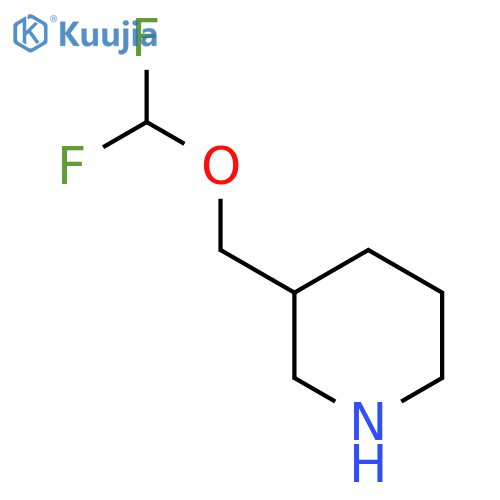3-(difluoromethoxy)methylpiperidine structure