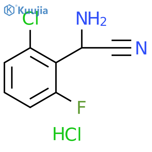 2-amino-2-(2-chloro-6-fluorophenyl)acetonitrile hydrochloride structure