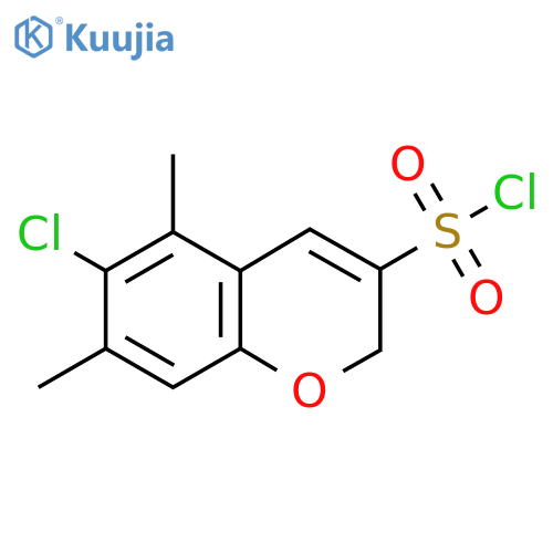 6-chloro-5,7-dimethyl-2H-chromene-3-sulfonyl chloride structure