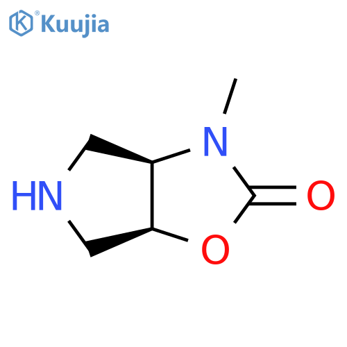 rac-(3aR,6aS)-3-methyl-hexahydro-2H-pyrrolo[3,4-d][1,3]oxazol-2-one structure
