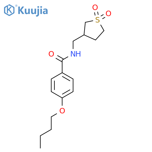 4-butoxy-N-(1,1-dioxo-1lambda6-thiolan-3-yl)methylbenzamide structure