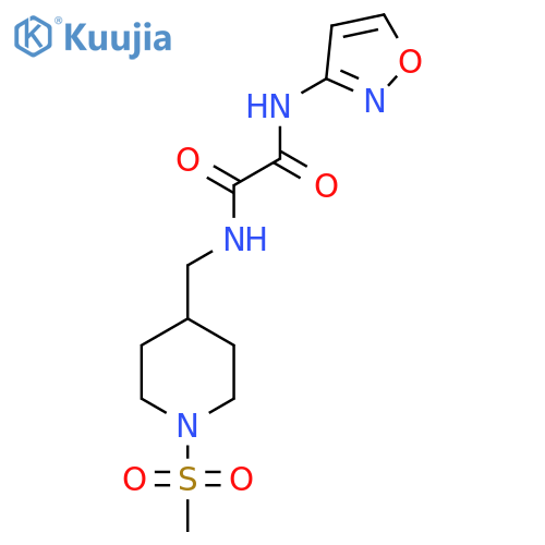 N'-[(1-methanesulfonylpiperidin-4-yl)methyl]-N-(1,2-oxazol-3-yl)ethanediamide structure