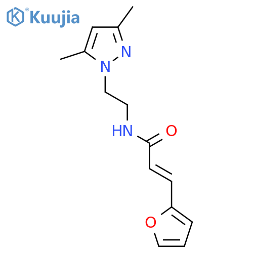 (2E)-N-2-(3,5-dimethyl-1H-pyrazol-1-yl)ethyl-3-(furan-2-yl)prop-2-enamide structure