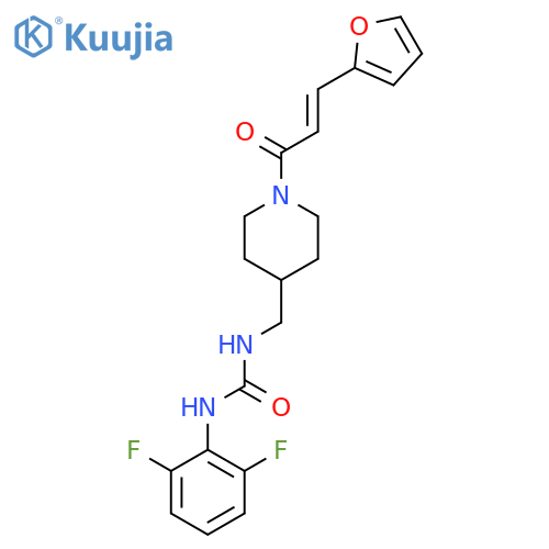 1-(2,6-difluorophenyl)-3-({1-(2E)-3-(furan-2-yl)prop-2-enoylpiperidin-4-yl}methyl)urea structure