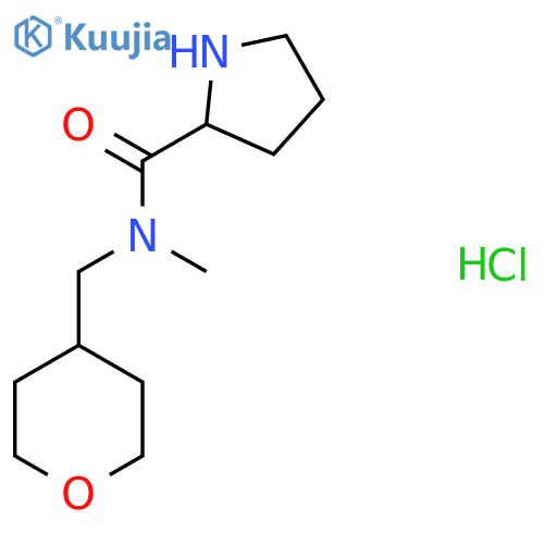 N-Methyl-N-(tetrahydro-2H-pyran-4-ylmethyl)-2-pyrrolidinecarboxamide hydrochloride structure