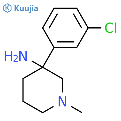 3-(3-Chlorophenyl)-1-methylpiperidin-3-amine structure