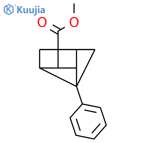 Pentacyclo[4.2.0.02,5.03,8.04,7]octane-1-carboxylicacid, 4-phenyl-, methyl ester structure