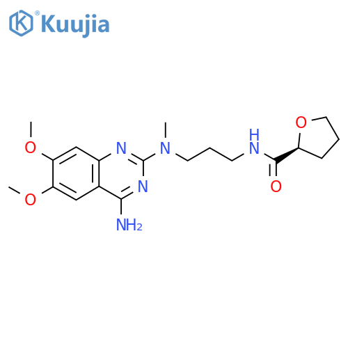 (2S)-N-3-(4-Amino-6,7-dimethoxy-2-quinazolinyl)methylaminopropyltetrahydro-2-furancarboxamide structure