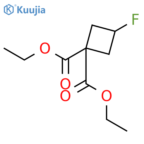 1,1-diethyl 3-fluorocyclobutane-1,1-dicarboxylate structure