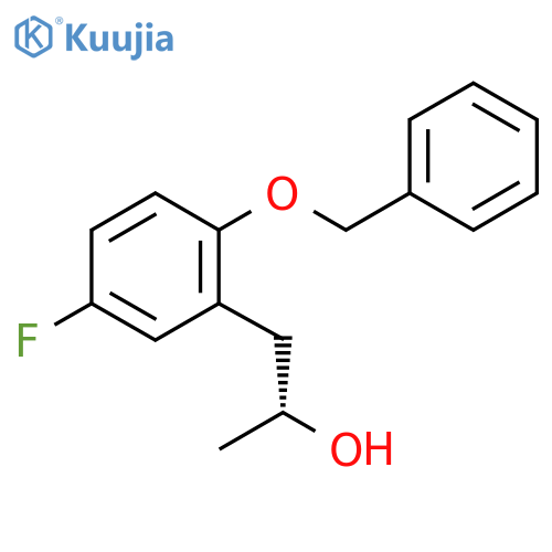 Benzeneethanol, 5-fluoro-a-methyl-2-(phenylmethoxy)-, (aR)- structure