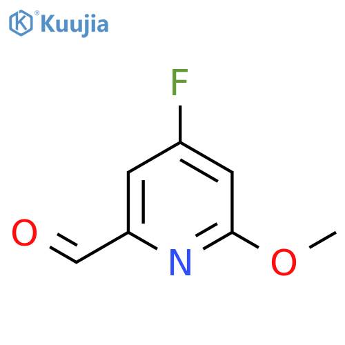 2-Pyridinecarboxaldehyde, 4-fluoro-6-methoxy- structure