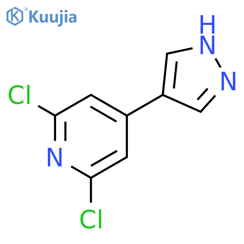 2,6-dichloro-4-(1H-pyrazol-4-yl)pyridine structure