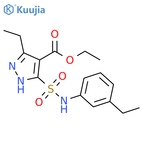 ethyl 3-ethyl-5-[(3-ethylphenyl)sulfamoyl]-1H-pyrazole-4-carboxylate structure