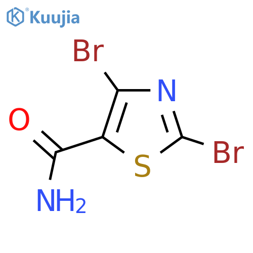 2,4-Dibromo-1,3-thiazole-5-carboxamide structure