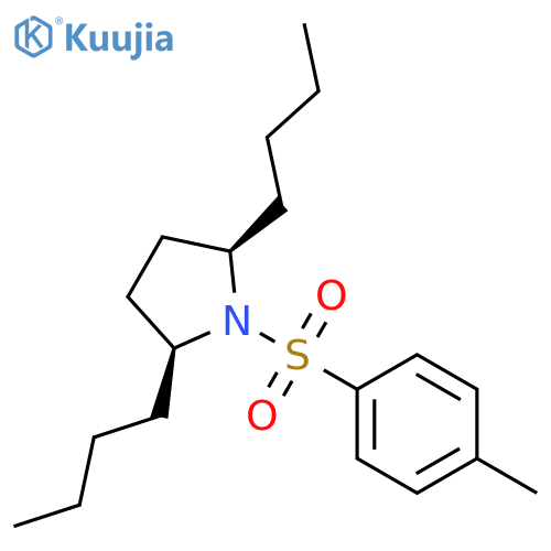 Pyrrolidine,2,5-dibutyl-1-[(4-methylphenyl)sulfonyl]-, cis- (9CI) structure