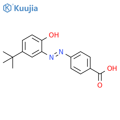 4-[(E)-2-(5-tert-butyl-2-hydroxyphenyl)diazen-1-yl]benzoic acid structure