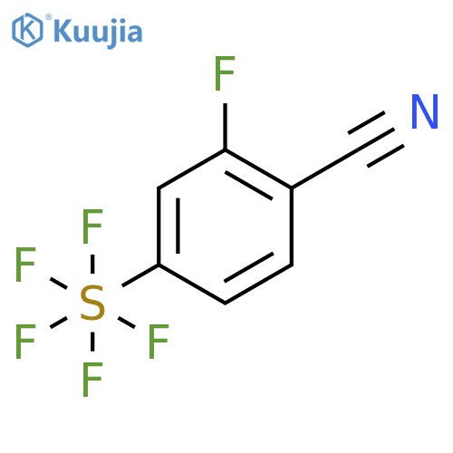 2-Fluoro-4-(pentafluorosulfur)benzonitrile structure