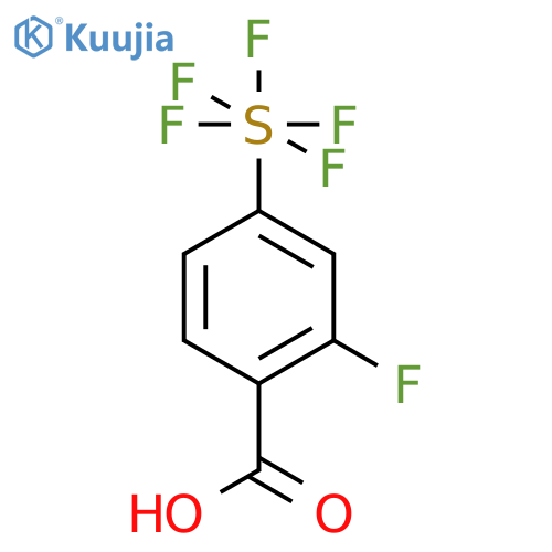 2-Fluoro-4-(pentafluorosulfur)benzoic acid structure